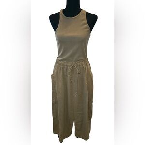 Anthropologie Daily Practice Be Bold Racerback Twofer Cargo Dress Sage Medium